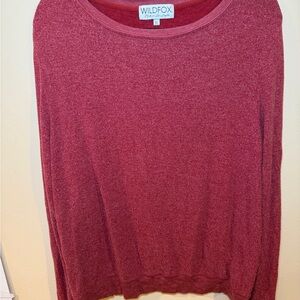 Wildfox Red Long Sleeve Tee